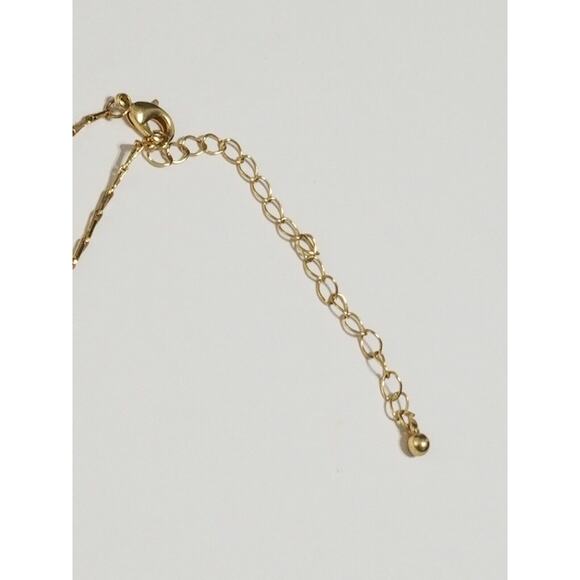 Thirtytwo inch goldtone necklace with three " extension large red pendant n251 - Picture 8 of 8